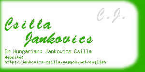 csilla jankovics business card